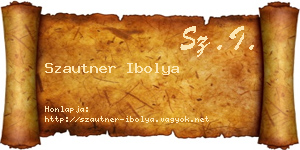 Szautner Ibolya névjegykártya