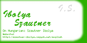 ibolya szautner business card